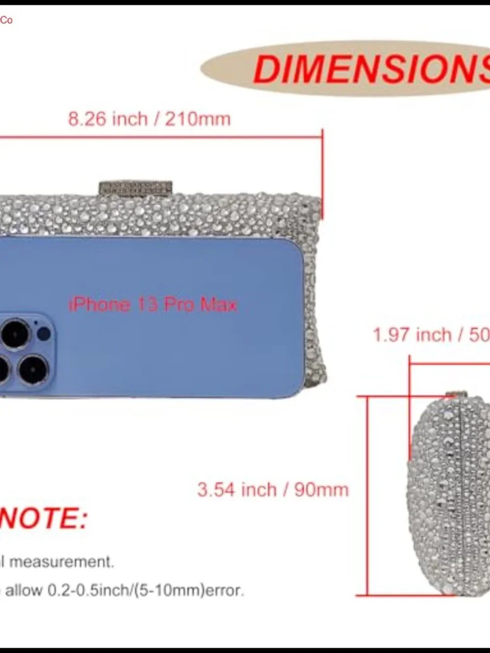 Sparkly Crystal Clutch Elegant Rhinestone Evening Bag with 2 Detachable Chains